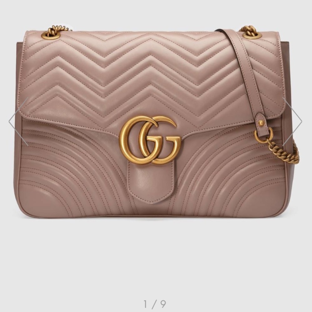 Gucci . Marmont GG Large Cross body bag. PINK/NUDE